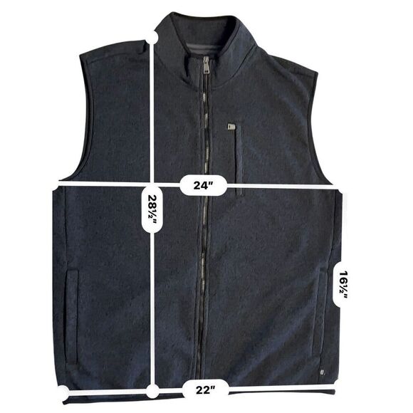 Ralph Lauren Chaps Mens XL Heather Grey Fleece Zip Vest Layer Gift Dad FAST SHIP - Picture 10 of 13